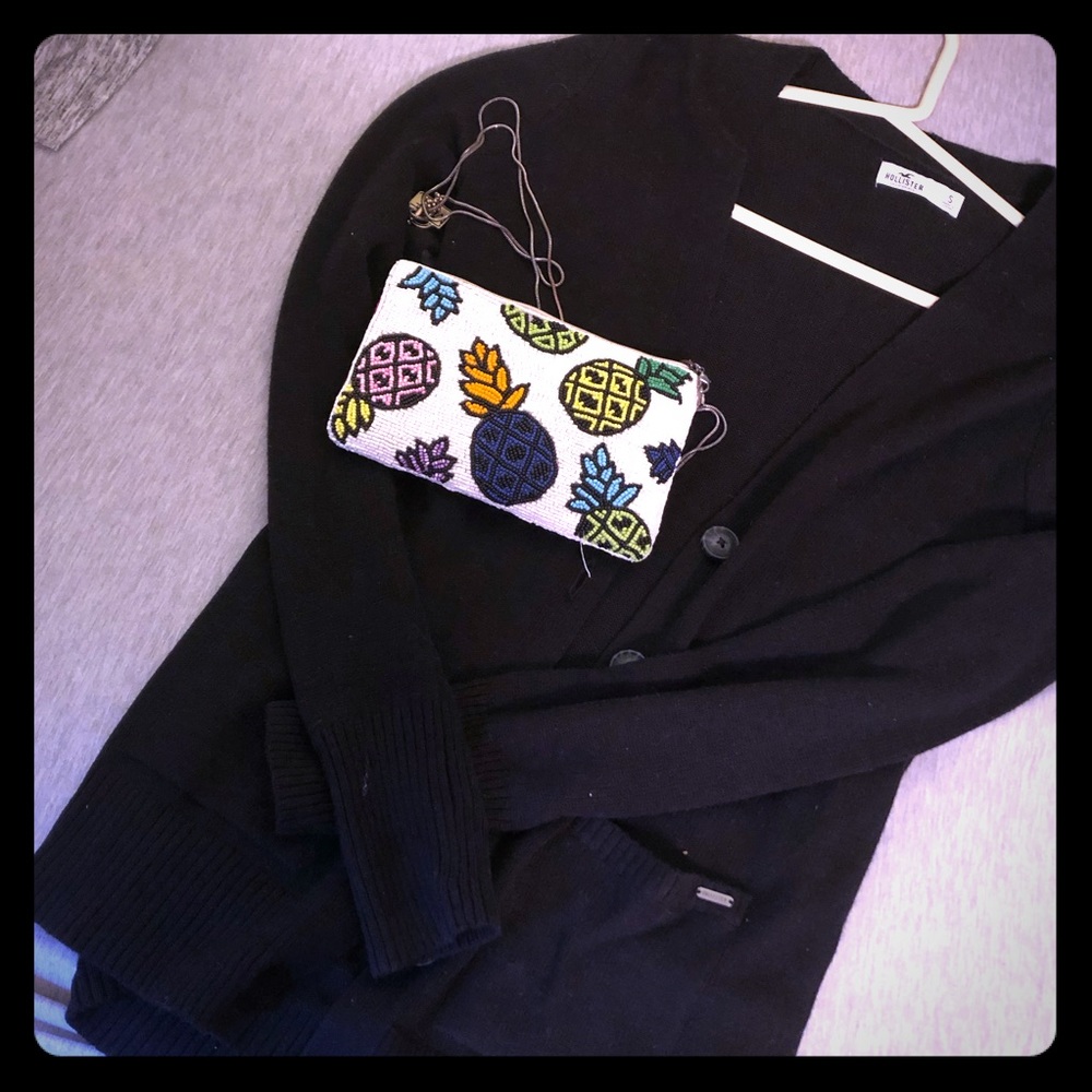 Hollister Black Cardigan